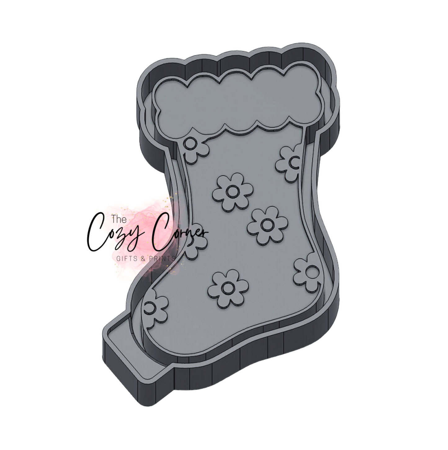 Flower Stocking Christmas freshie mold