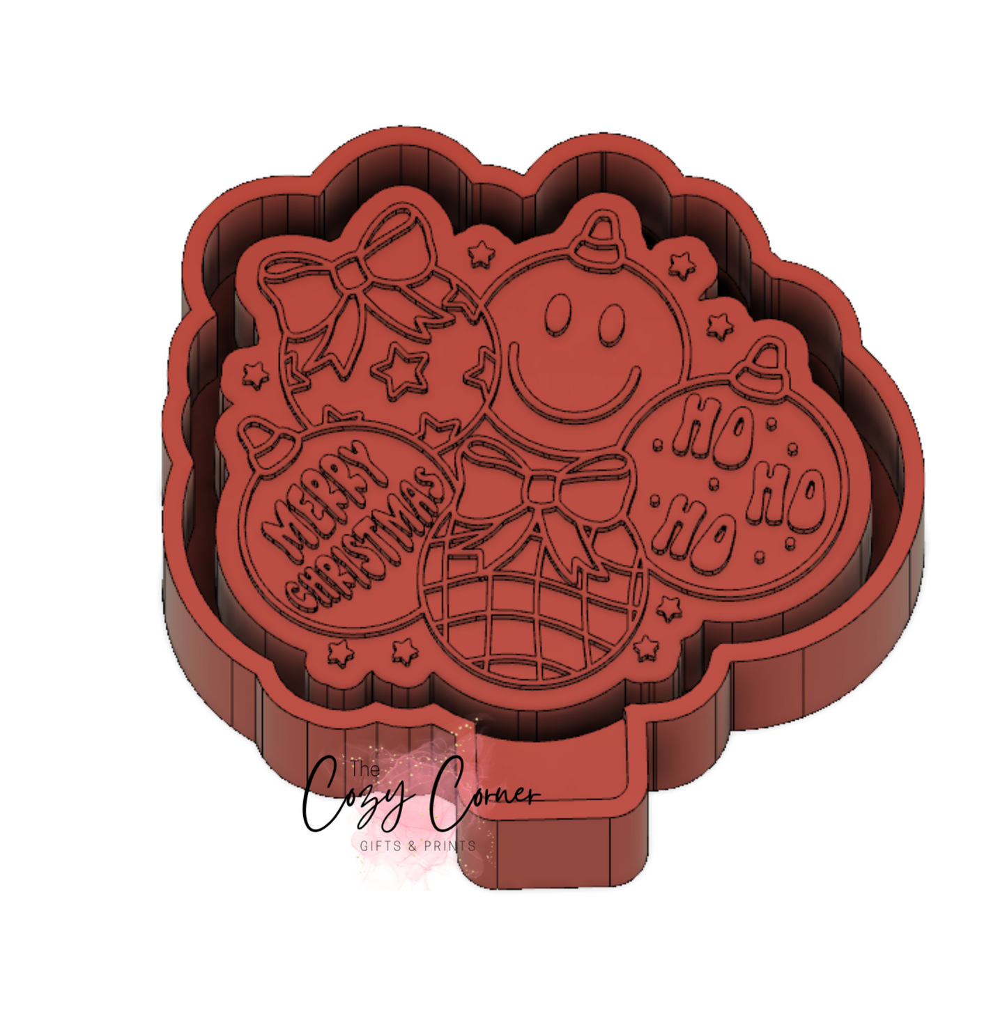 Retro Christmas ornament freshie mold
