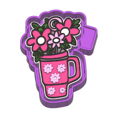 Flower tumbler Freshie Mold