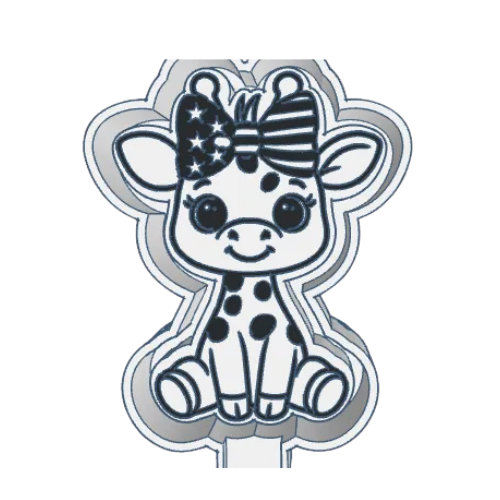 America Giraffe Freshie Mold