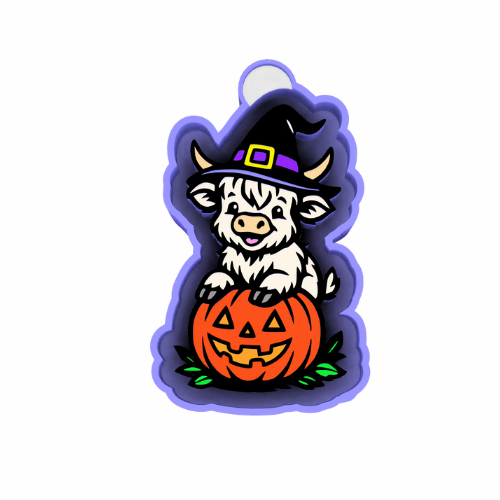 highland cow halloween Freshie mold