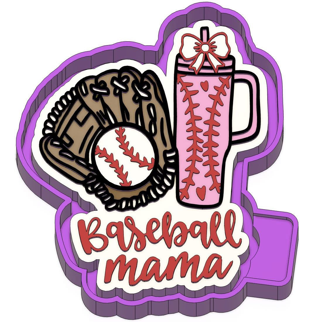 Baseball Mama Freshie Mold