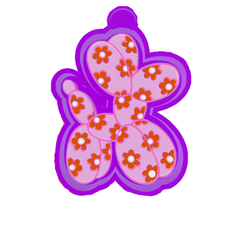 Flower balloon dog Freshie Mold
