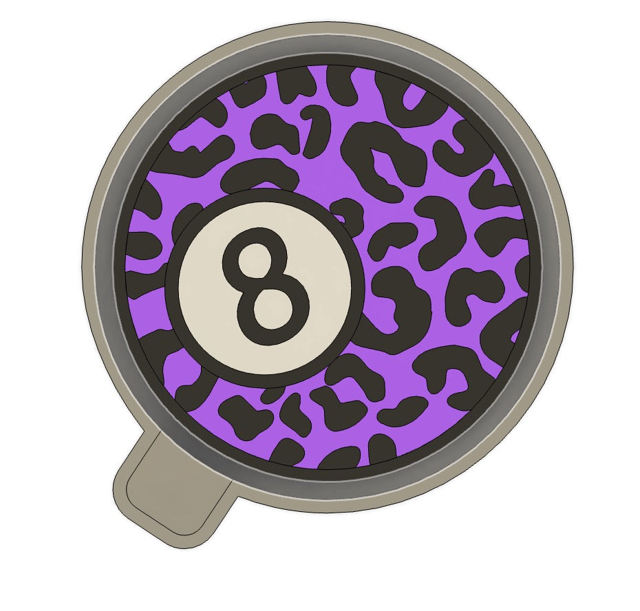 Leopard 8 ball Freshie Mold