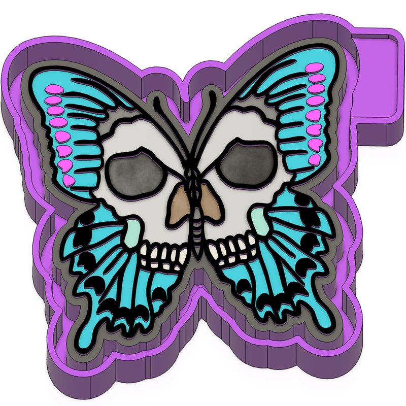 skull butterfly Freshie Mold