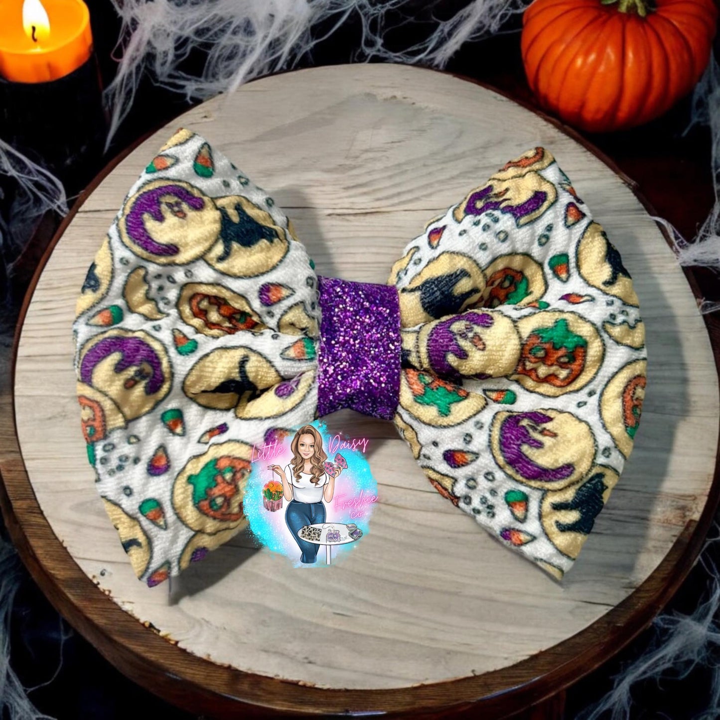 Halloween Cookie Freshie Bow
