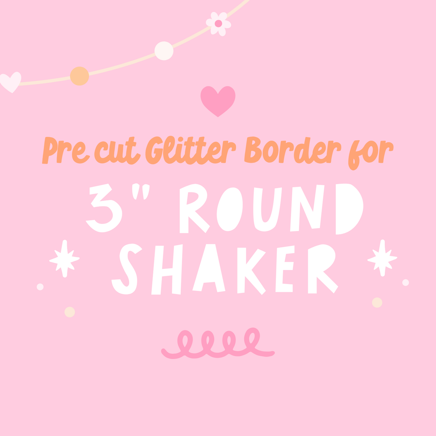 Glitter Cardstock Border for 3" Round Shaker Mold