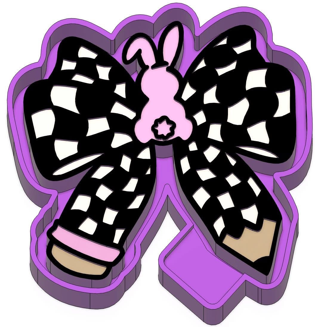 Bunny Pencil Teacher bow Freshie Mold