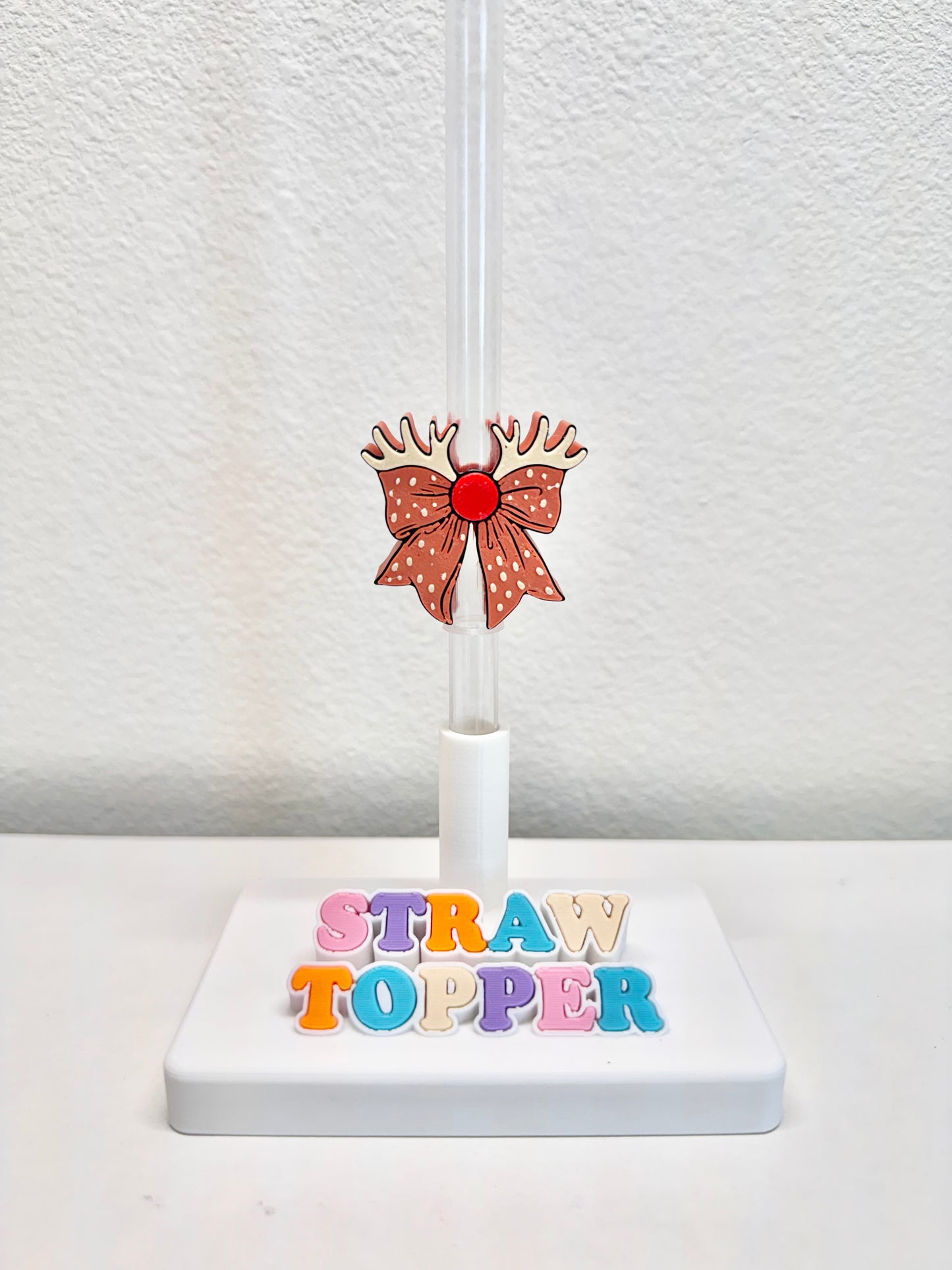 Deer bow straw topper