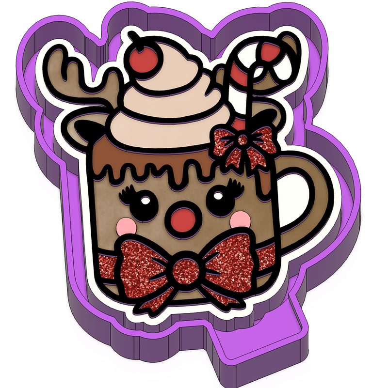 Cute Reindeer mug freshie mold