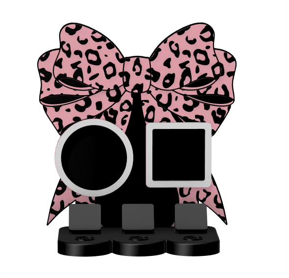 Cheetah Bow NFC Stand- 2 Frames- (Design your NFC stand- You Choose base type)