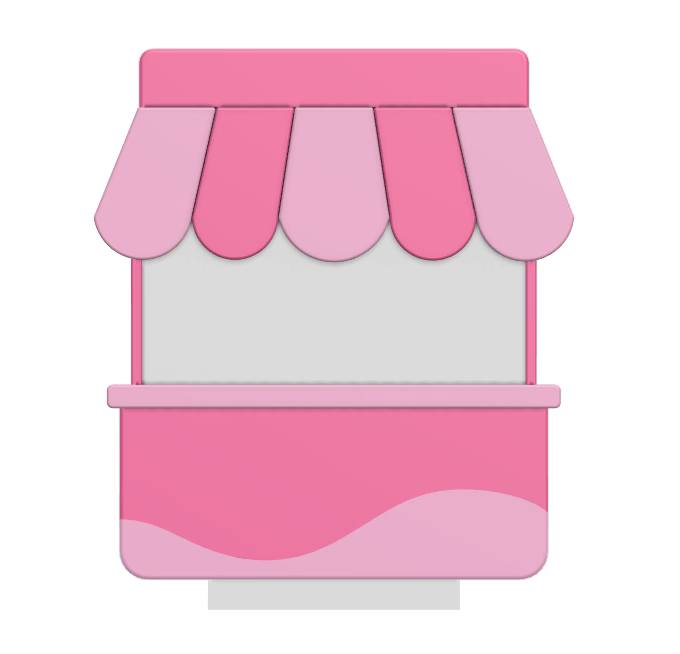 Vendor Stand NFC Stand- no frame- (Design your NFC stand- You Choose base type)