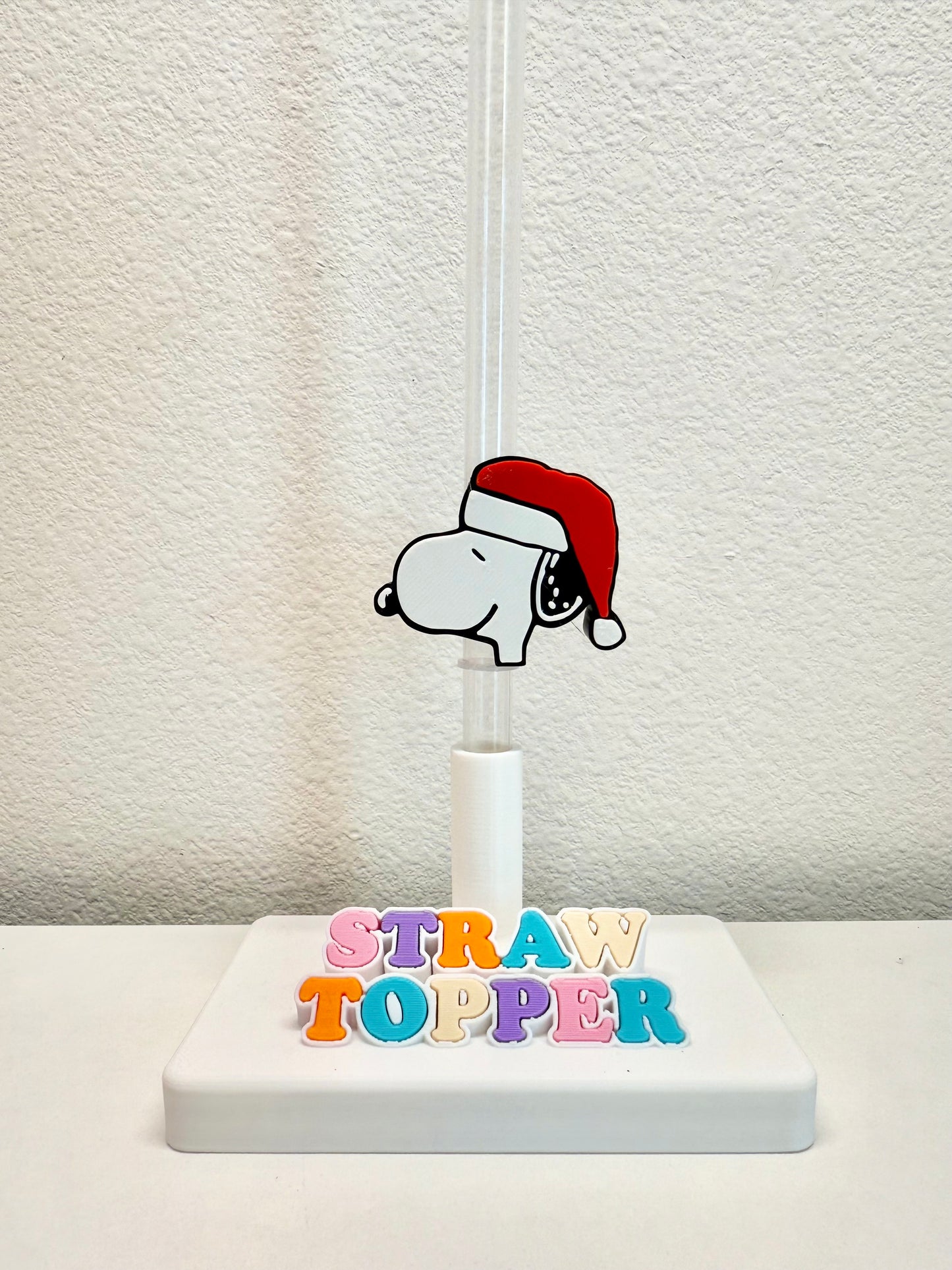 Christmas dog straw topper