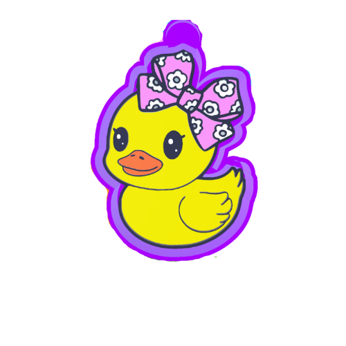 Duck with bow Freshie Mold