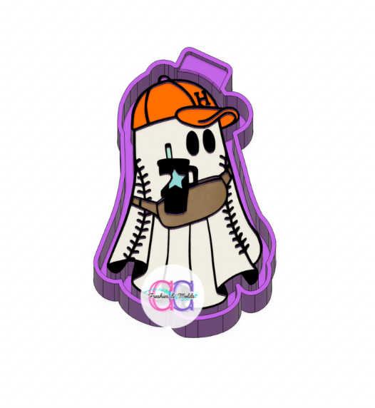 Baseball ghost Freshie Mold