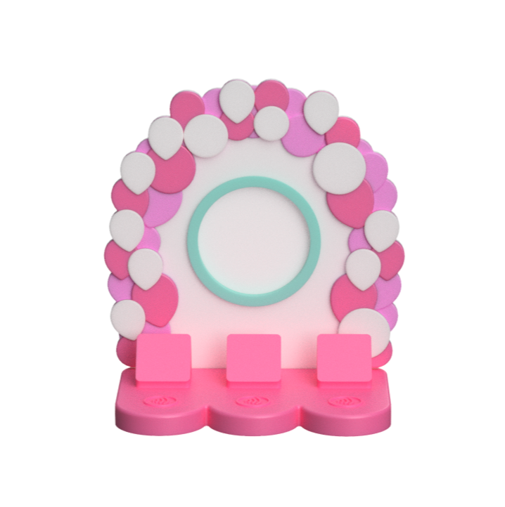 Balloon Arch NFC Stand- 1 Frame/circle- (Design your NFC stand- You Choose base type)