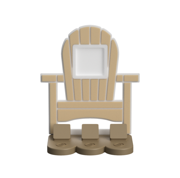 Beach chair NFC Stand- 1 Frame/square- (Design your NFC stand- You Choose base type)