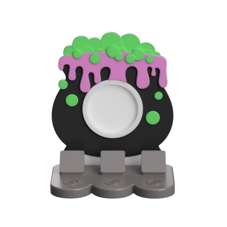 Cauldron fall/Halloween season NFC Stand- 1 Frame/square- (Design your NFC stand- You Choose base type)