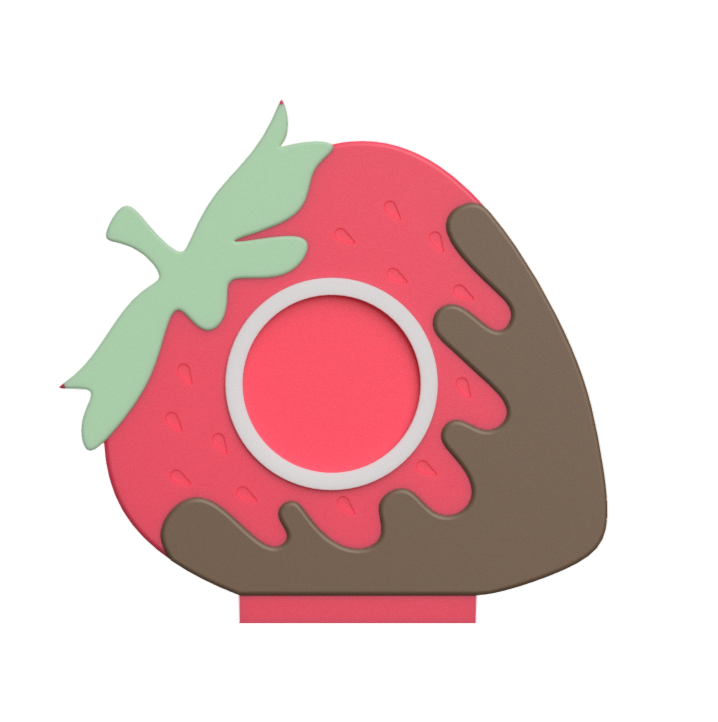 Dipped Strawberry NFC Stand- 1 Frame/circle- (Design your NFC stand- You Choose base type)