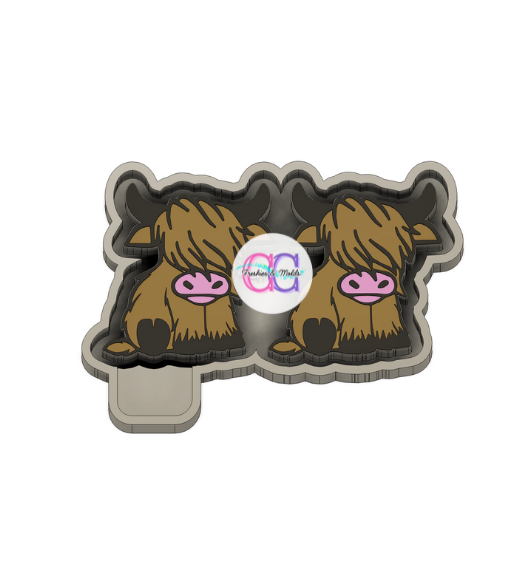 Highland vent clips Freshie Mold