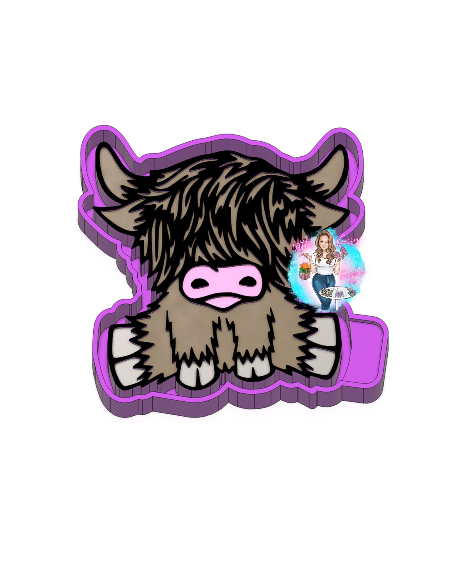 Highland cow Freshie Mold