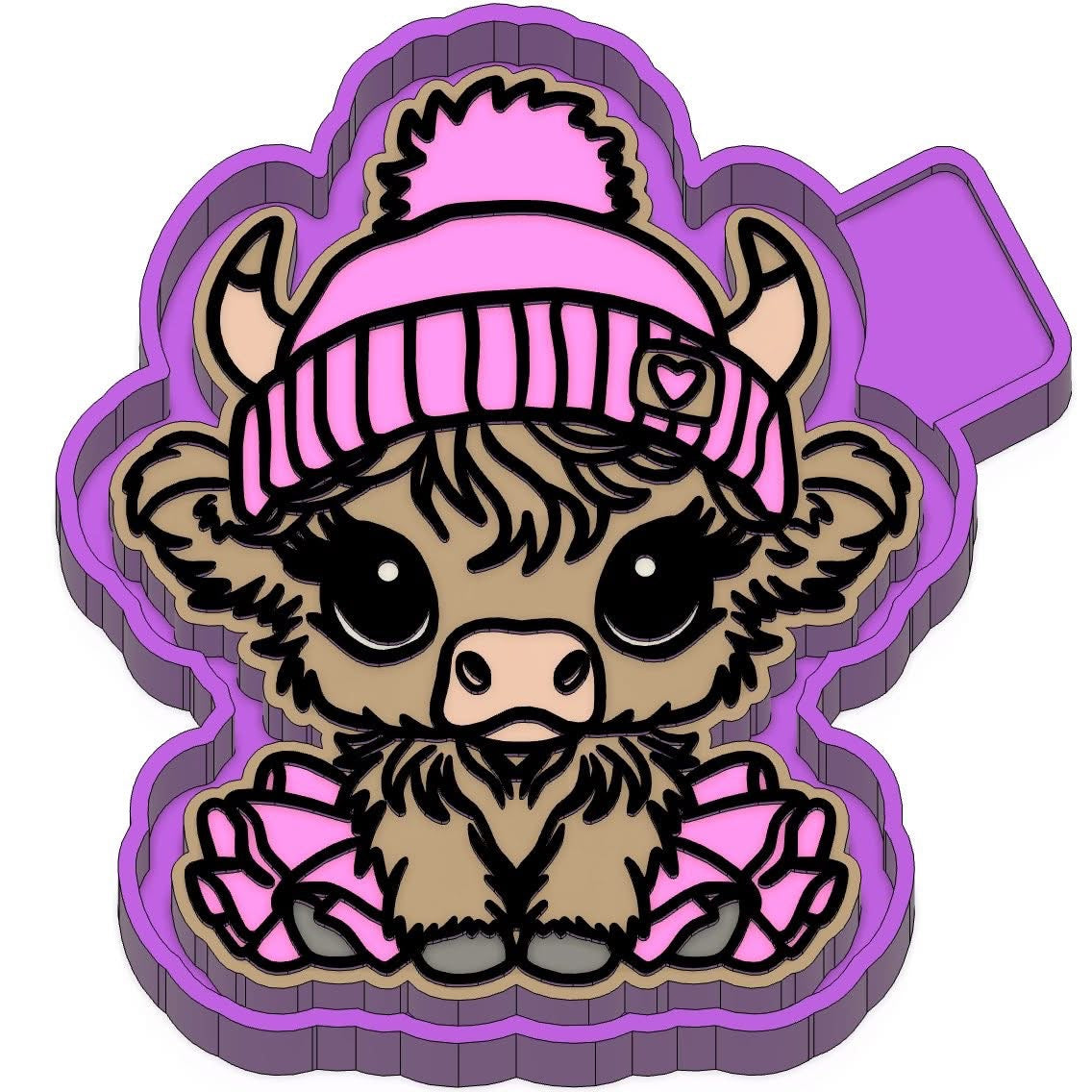 Highland cow Freshie Mold
