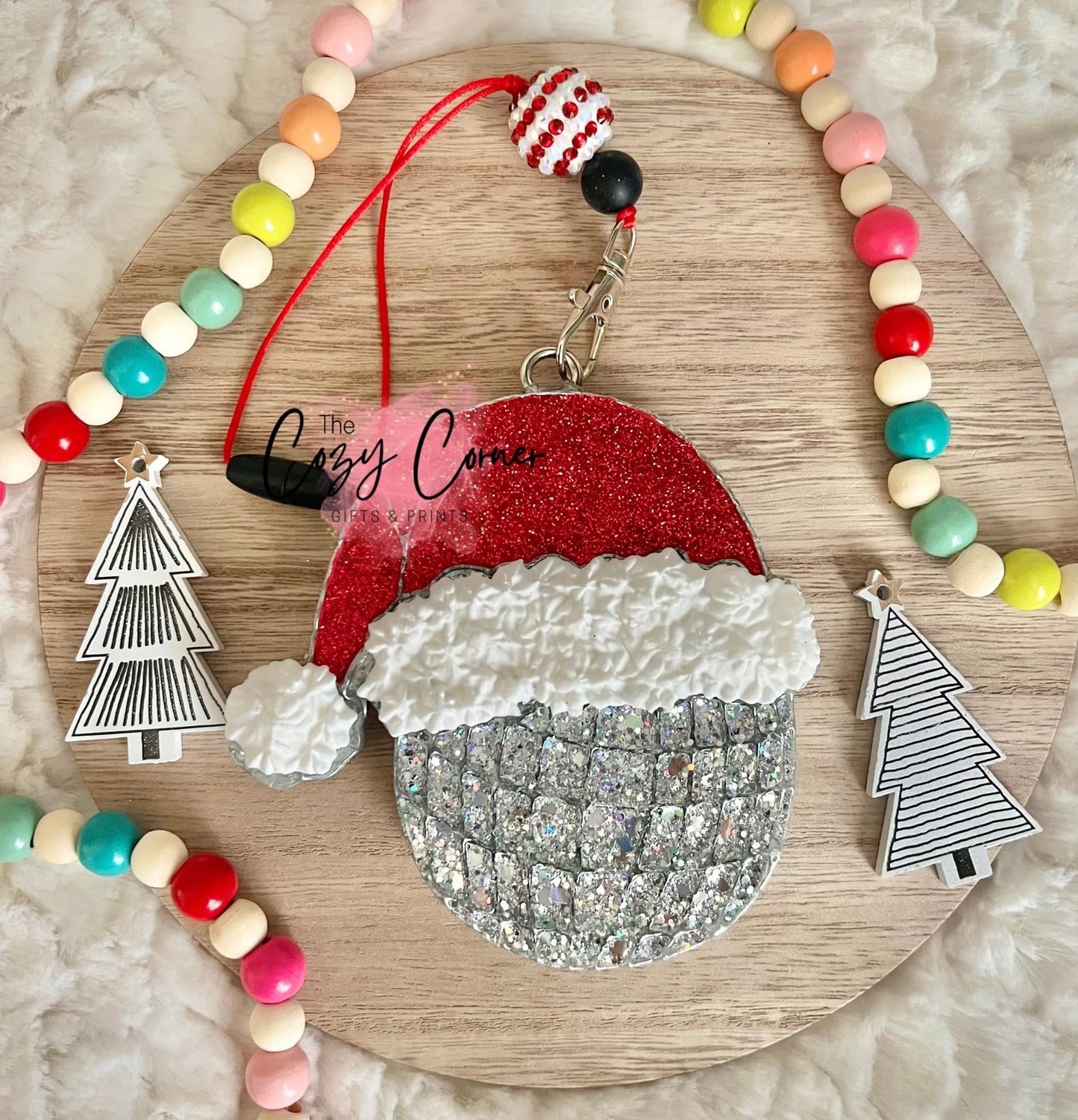 Disco Ball Santa Hat Freshie Mold