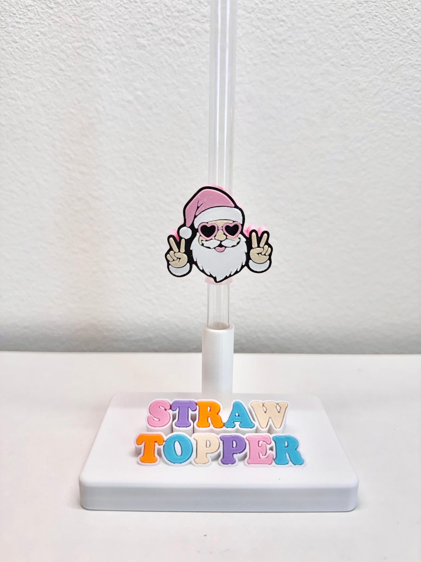 Groovy Santa straw topper