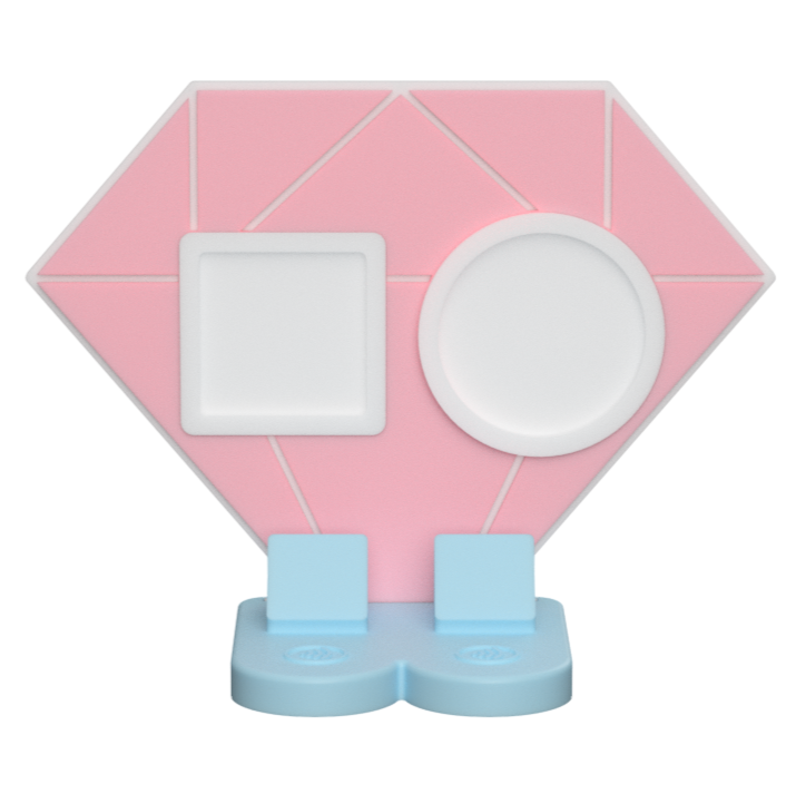 Diamond NFC Stand- 2 Frames- (Design your NFC stand- You Choose base type)