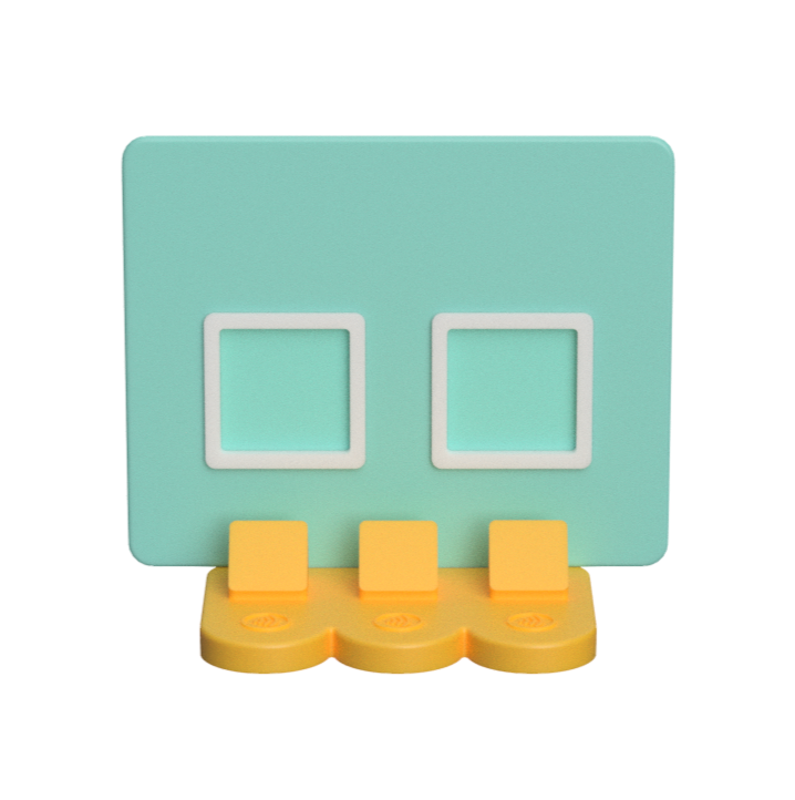 Square NFC Stand- 2 Frames- (Design your NFC stand- You Choose base type)