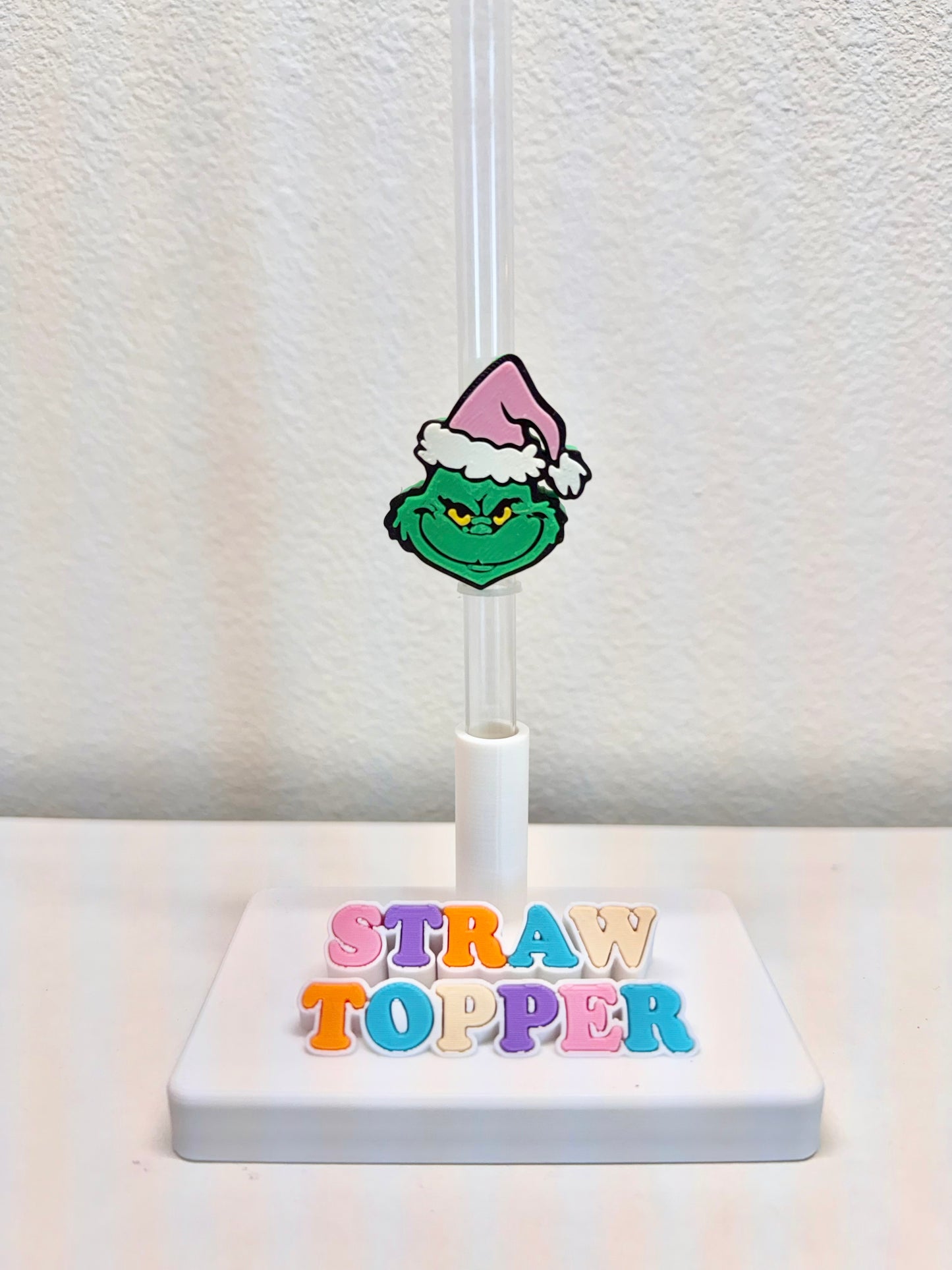 Green grouch straw topper