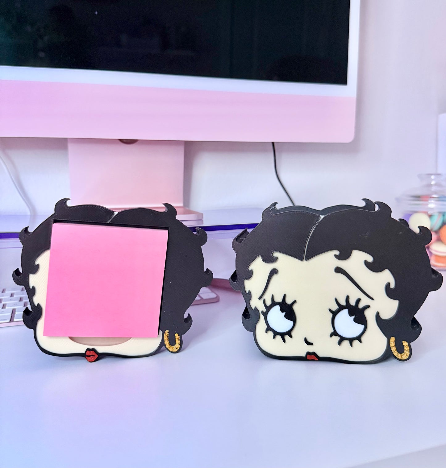 BB Pen Holder & Sticky Note Holder Set With Rhinestones (earring)
