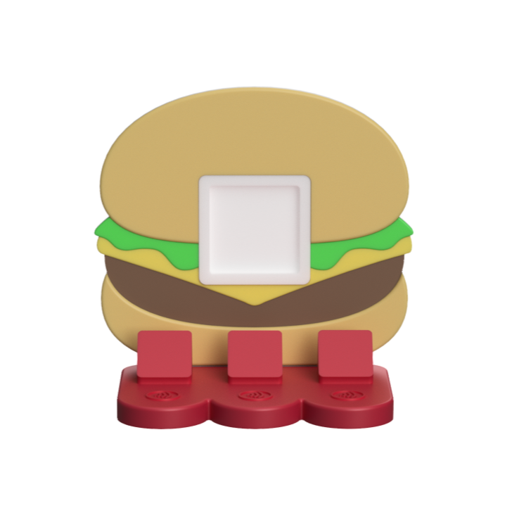 Hamburger NFC Stand- 1 Frame/square- (Design your NFC stand- You Choose base type)