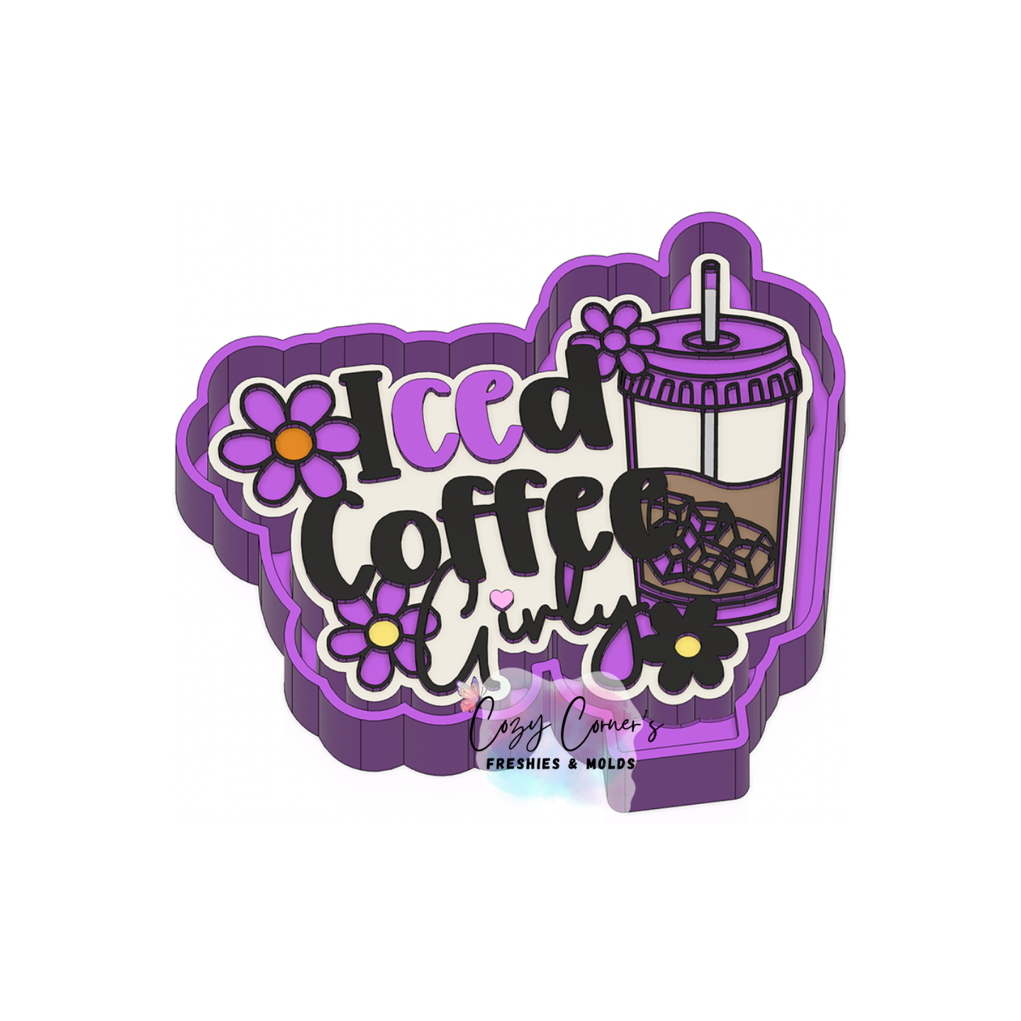 Ice coffee Freshie Mold