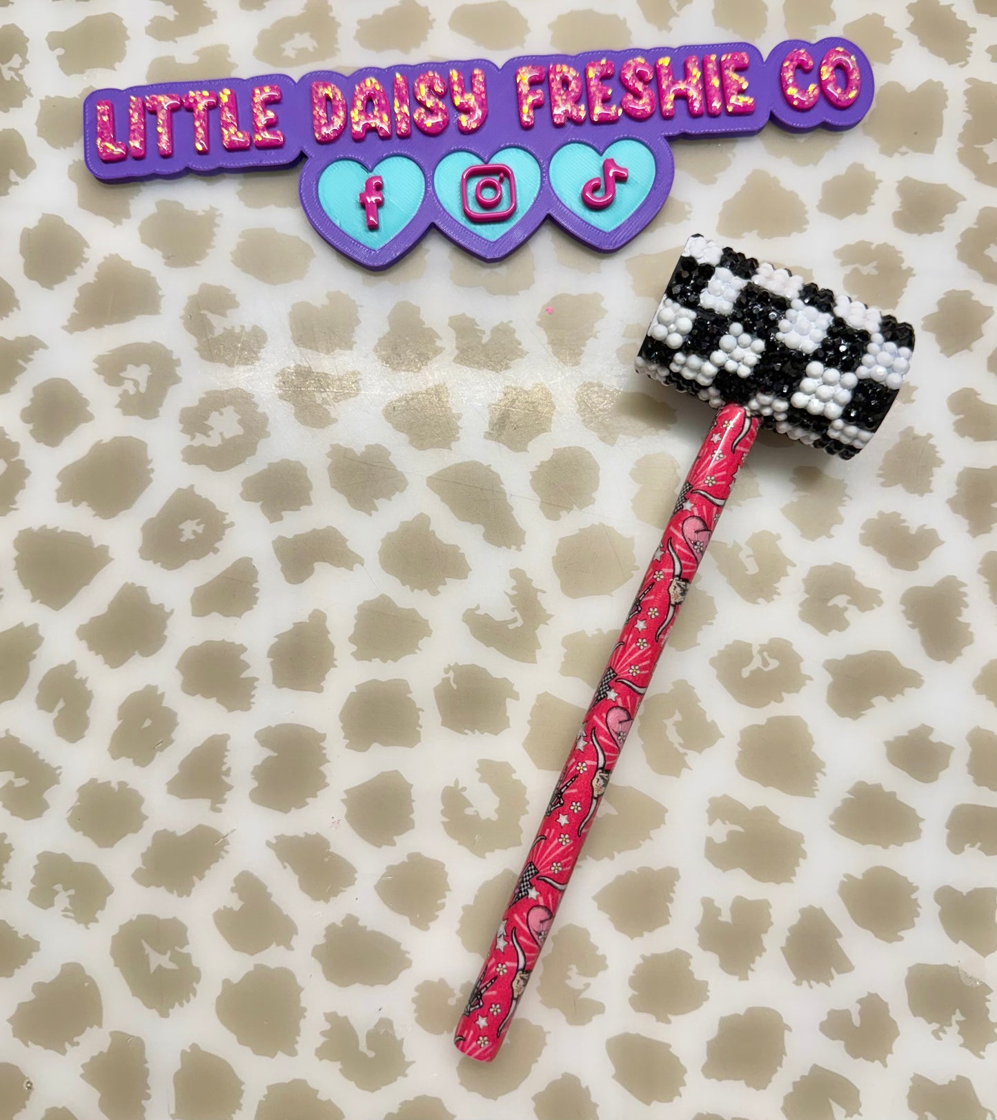 Western Checkered Glamour Hammer-READY TO SHIP