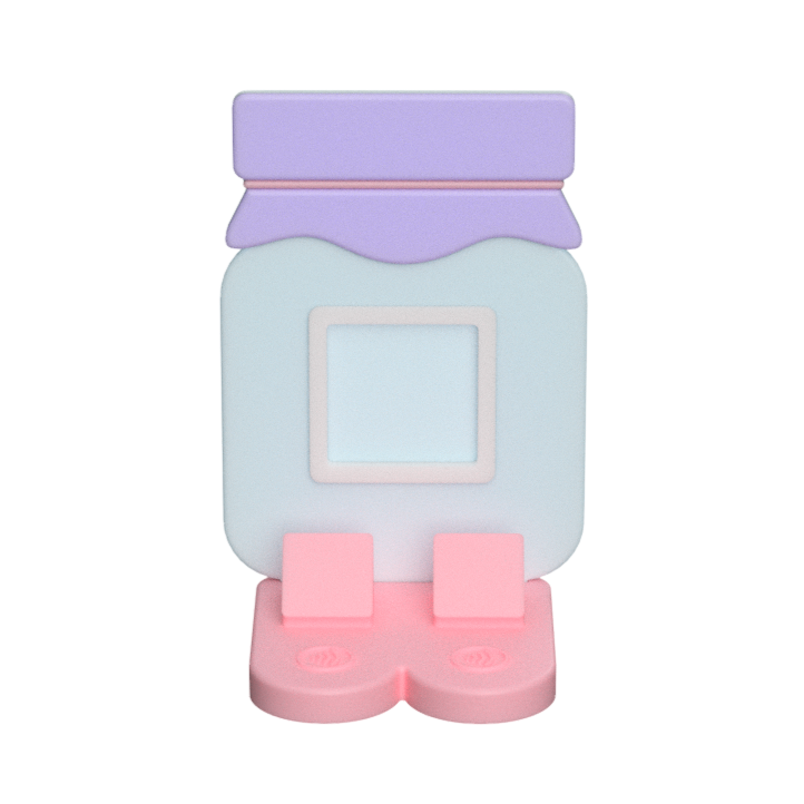 Jar NFC Stand- 1 Frame/square- (Design your NFC stand- You Choose base type)