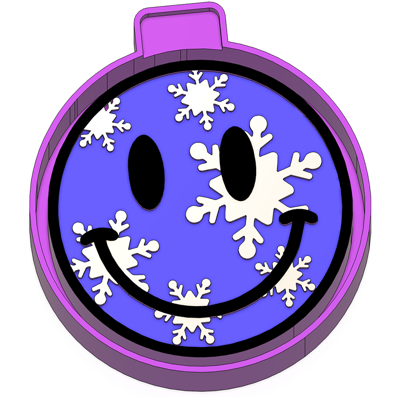 Snowflake smiley freshie mold
