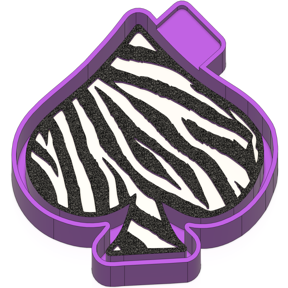 Zebra Spade Freshie mold