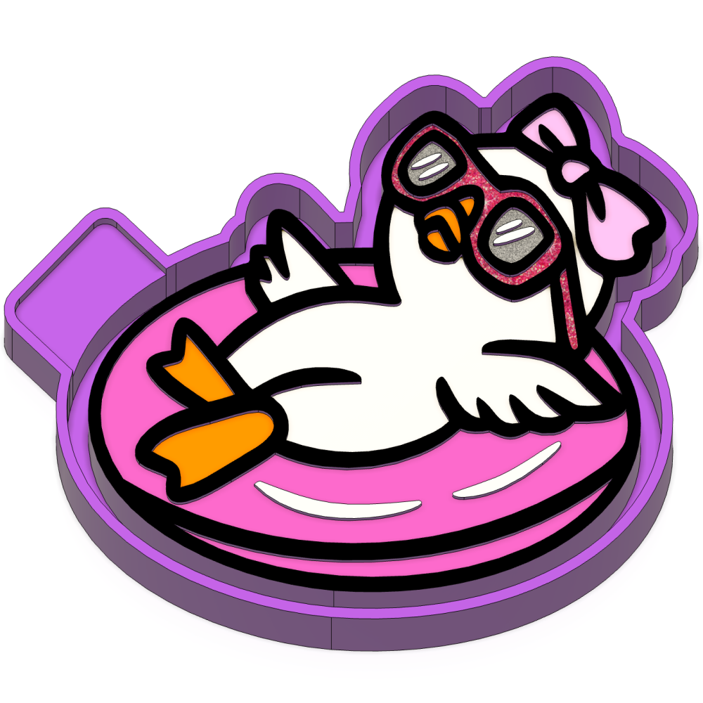 Girl Duck Floaty Freshie mold
