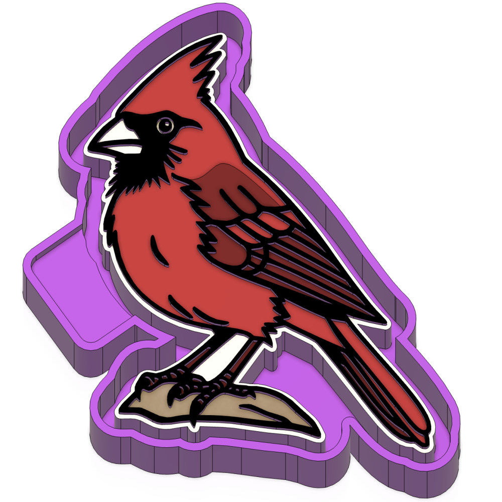Cardinal Freshie mold