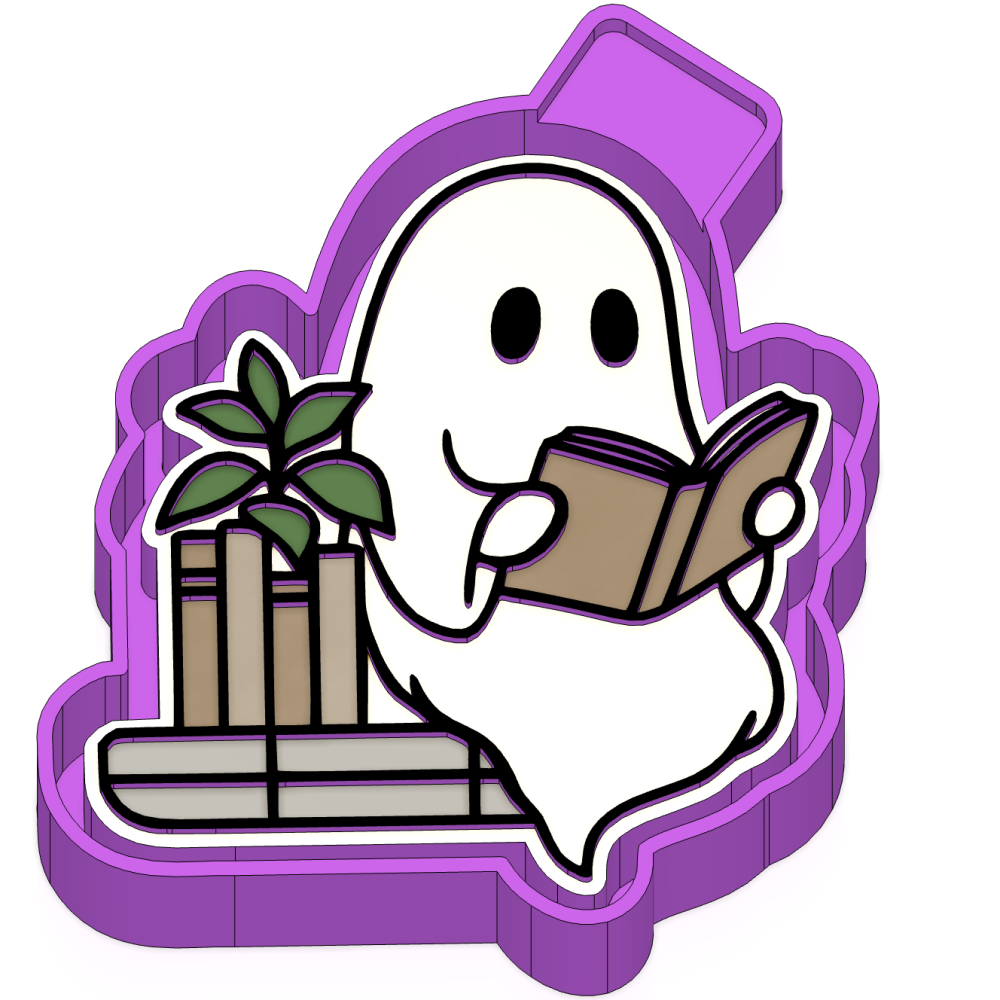 Ghost Book Freshie mold