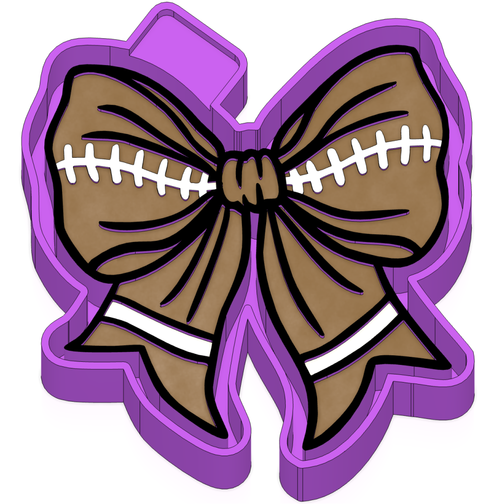 Football Bow Freshie mold