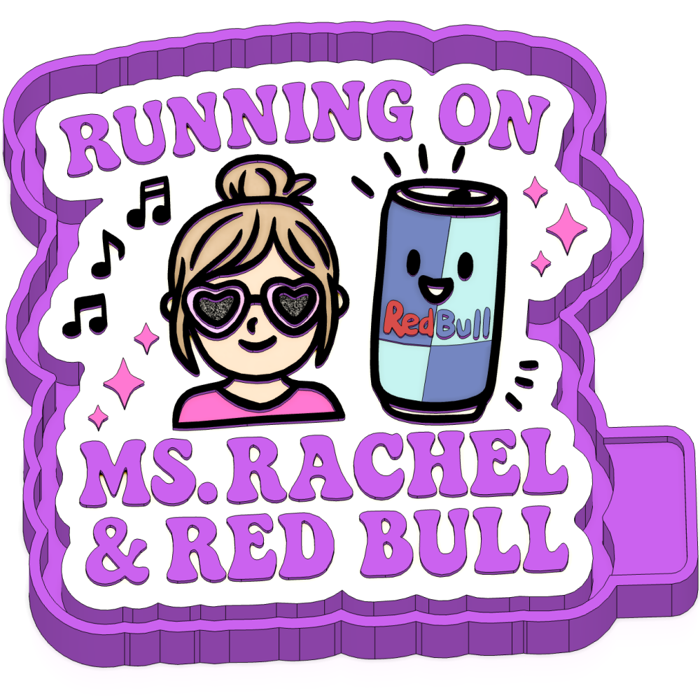 Rachel and energy drink Freshie Mold