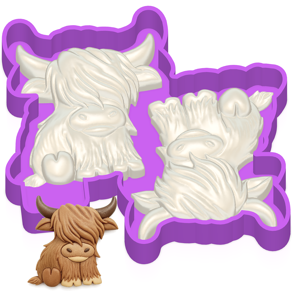 3D Highland Cow Vents Freshie Mold