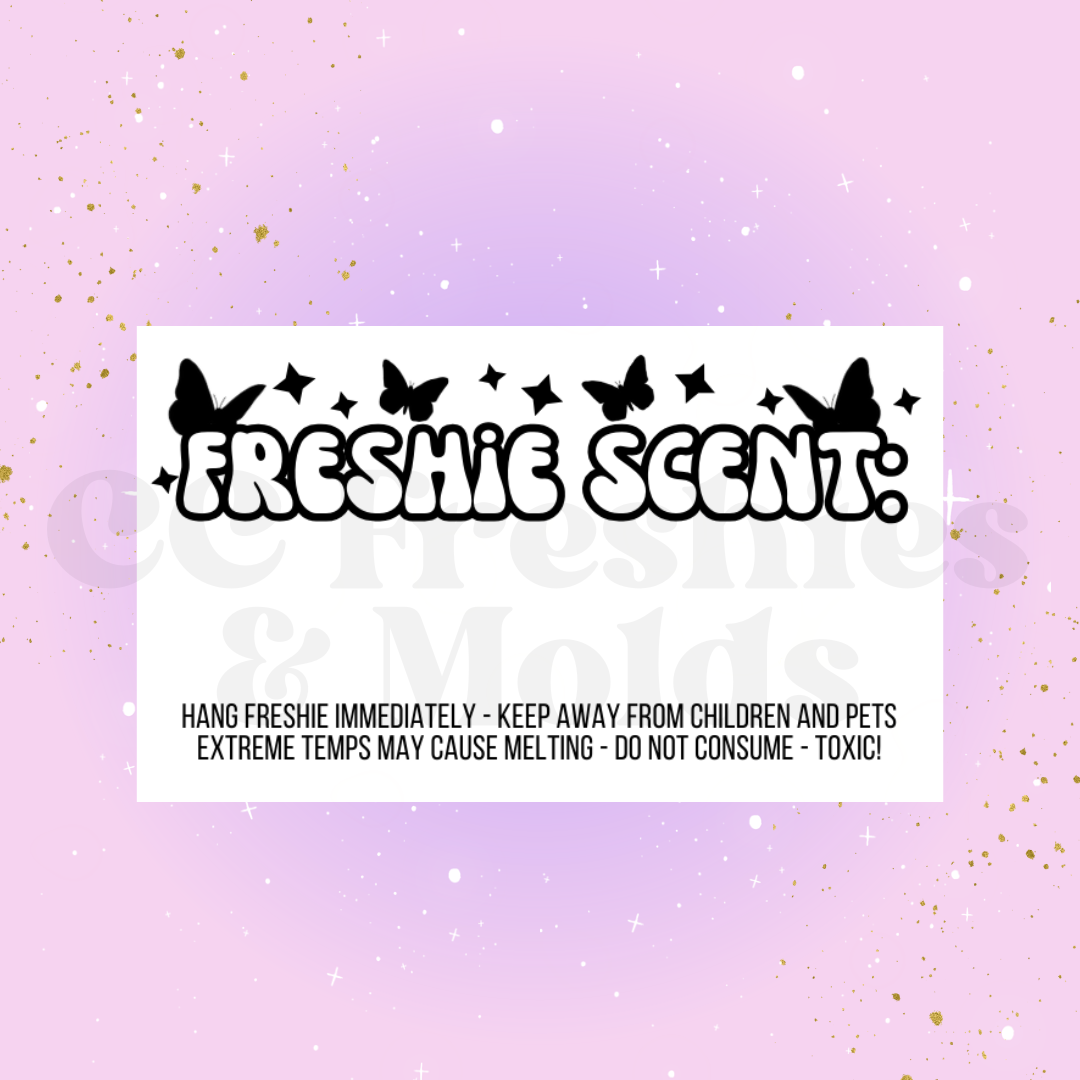 Butterfly Freshie Scent Label Sticker