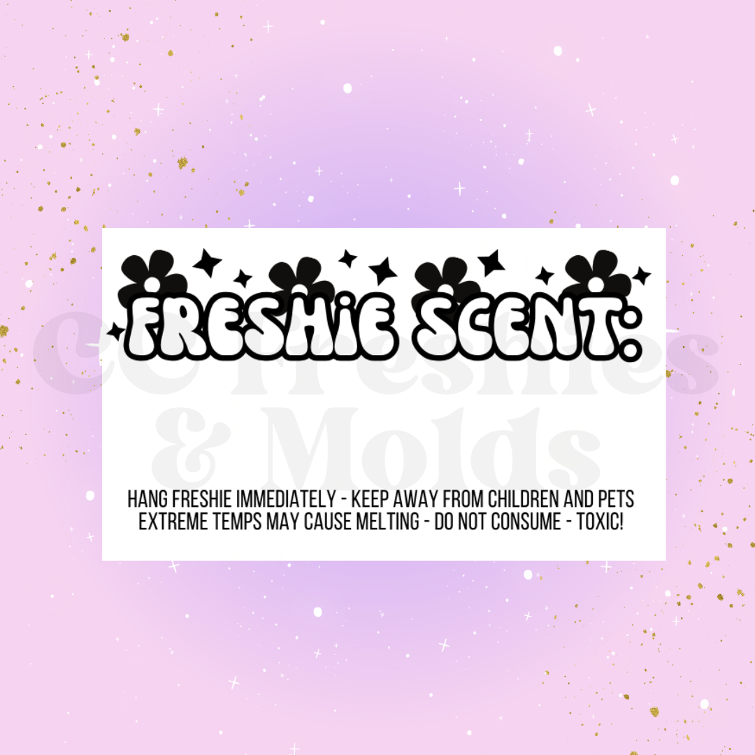 Flower Freshie Scent Label Sticker