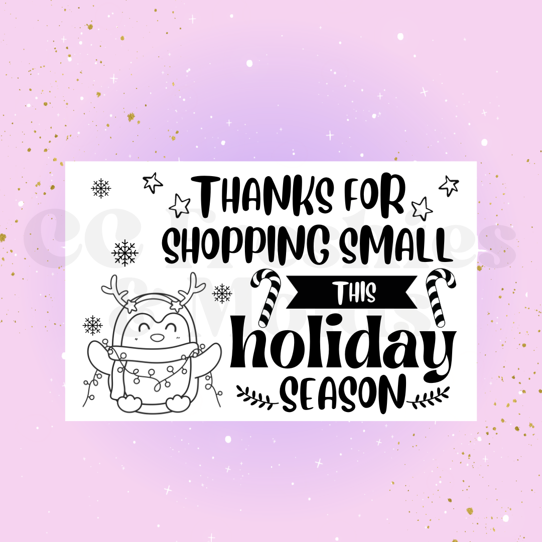 Holiday Thank you Sticker