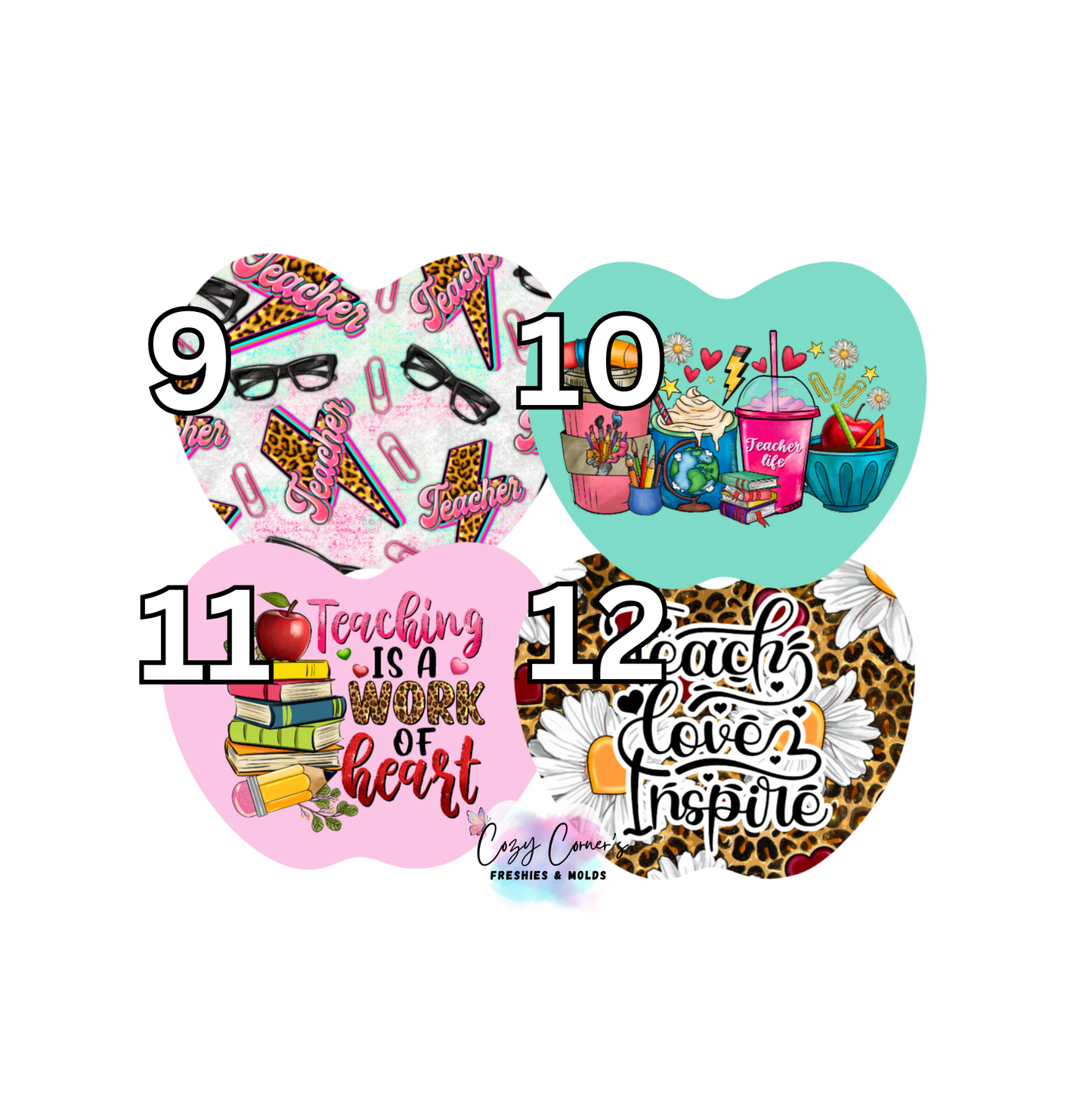Teacher Cardstock inserts for Apple shaker