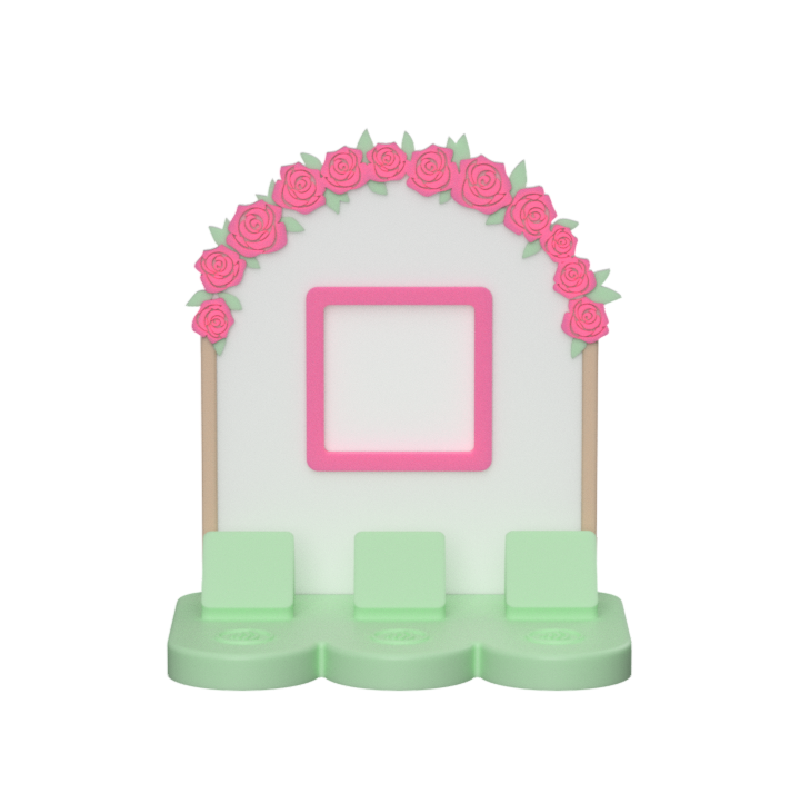 Rose Arch NFC Stand- 1 Frame/square- (Design your NFC stand- You Choose base type)