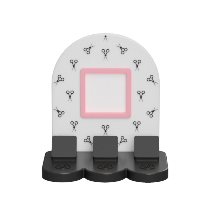 Scissors Heart NFC Stand- 1 Frame/square- (Design your NFC stand- You Choose base type)